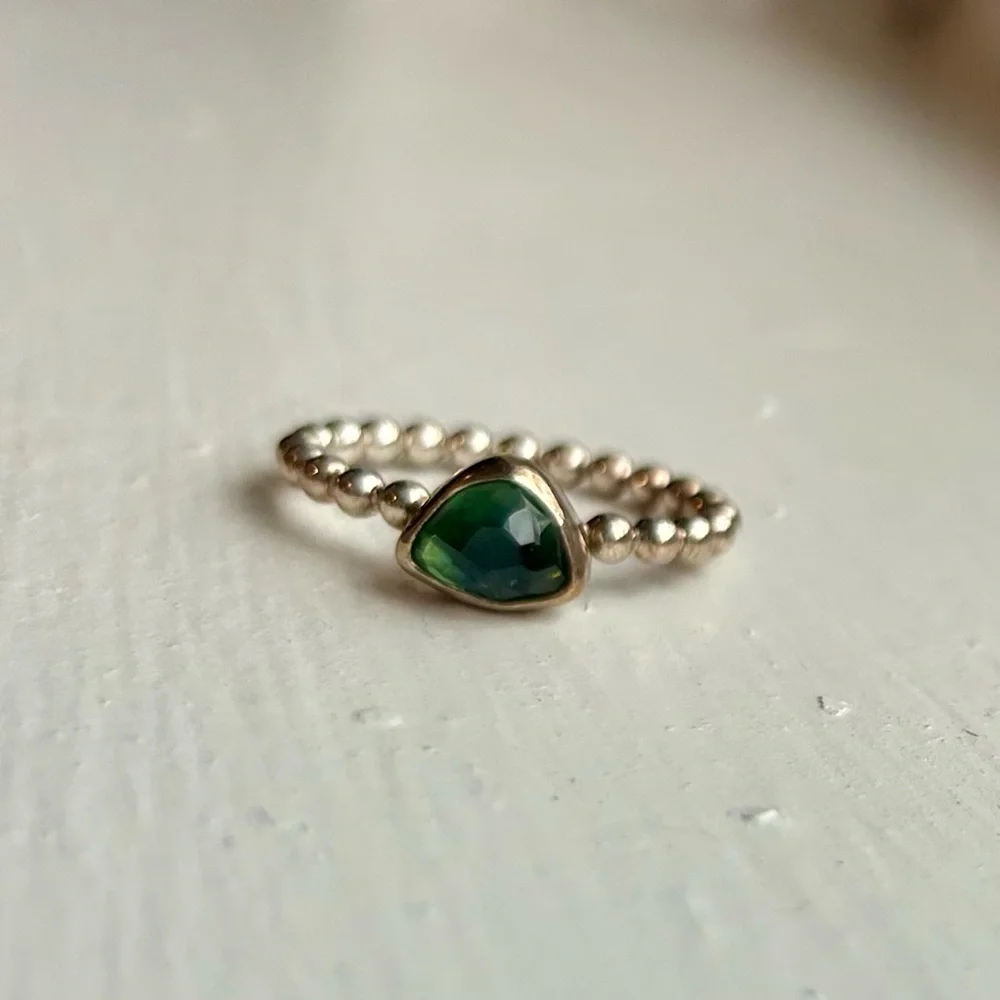 Salty Boat Studios Sea glass sterling silver ring - Picture 4 of 6